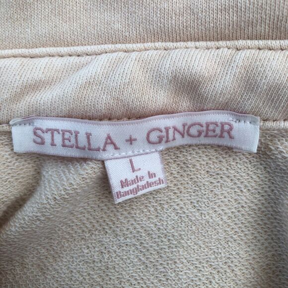 Stella & Ginger‎ NWT Womens Button Front Tunic Cotton Shirt Jacket Peach Sz L - Picture 9 of 13